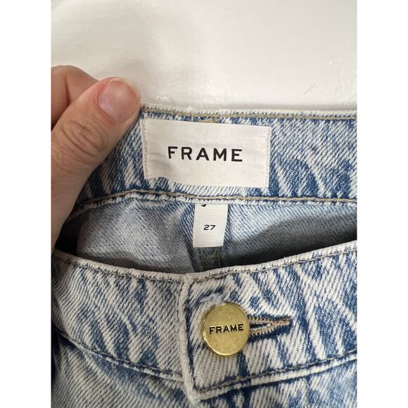 Frame Denim Women's 27 Le High Straight Jeans in Whisper Blue Capsule Everyday - Picture 3 of 10